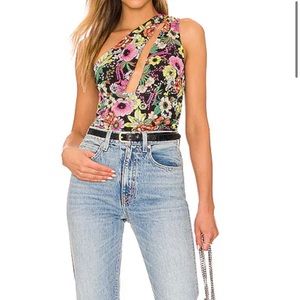 Kim Bodysuit in Noir Garden